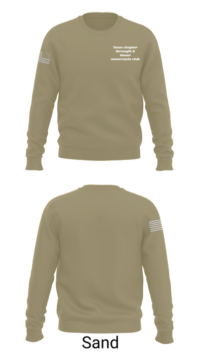 Texas chapter Strength & Honor motorcycle club 83948358 Crew Neck Sweatshirt - 85
