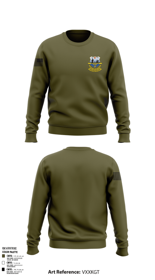 Crew Neck Sweatshirt, Echo Co. 2nd battalion, 25th Marine Regiment, , Teamtime, Team time, sublimation, custom sports apparel, team uniforms, spirit wear, spiritwear, sports uniforms, custom shirts, team store, custom team store, fundraiser sports, apparel fundraiser