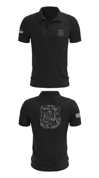 Short Sleeve Performance Polo, OZARK FIRE, Fire Department, Teamtime, Team time, sublimation, custom sports apparel, team uniforms, spirit wear, spiritwear, sports uniforms, custom shirts, team store, custom team store, fundraiser sports, apparel fundraiser