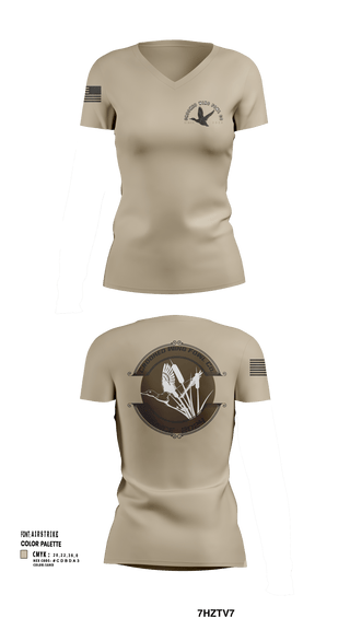 Womens Short Sleeve Vneck Shirt, Crooked Wing Fowl Co., , Teamtime, Team time, sublimation, custom sports apparel, team uniforms, spirit wear, spiritwear, sports uniforms, custom shirts, team store, custom team store, fundraiser sports, apparel fundraiser