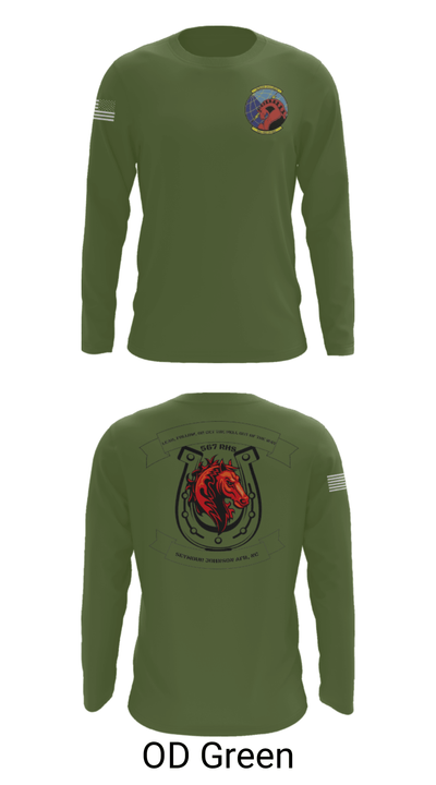 567 red horse 59779308 Long Sleeve Performance Shirt - 27