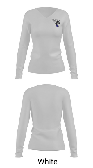 Women's Long Sleeve Vneck Shirt, Phelps High School Softball, Softball, Teamtime, Team time, sublimation, custom sports apparel, team uniforms, spirit wear, spiritwear, sports uniforms, custom shirts, team store, custom team store, fundraiser sports, apparel fundraiser