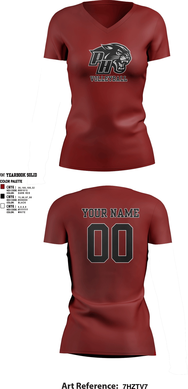 Womens Short Sleeve Vneck Shirt, Panthers Volleyball, Women's Volleyball, Teamtime, Team time, sublimation, custom sports apparel, team uniforms, spirit wear, spiritwear, sports uniforms, custom shirts, team store, custom team store, fundraiser sports, apparel fundraiser