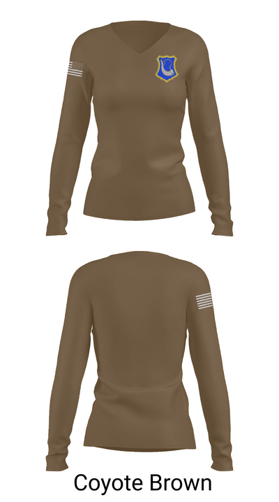 C-Co. 1-181st 51621268 Women's Long Sleeve V-neck Shirt - 16