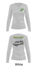Groome Transportation 25509657 Women's Long Sleeve V-neck Shirt - 16