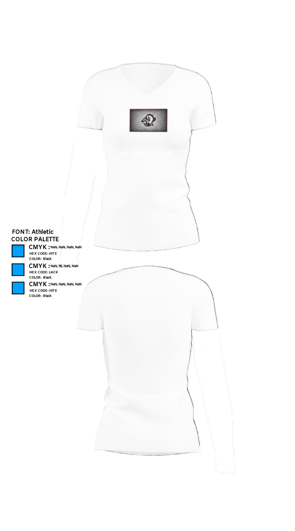 Womens Short Sleeve Vneck Shirt, Buffalo High School Golf, Golf, Teamtime, Team time, sublimation, custom sports apparel, team uniforms, spirit wear, spiritwear, sports uniforms, custom shirts, team store, custom team store, fundraiser sports, apparel fundraiser