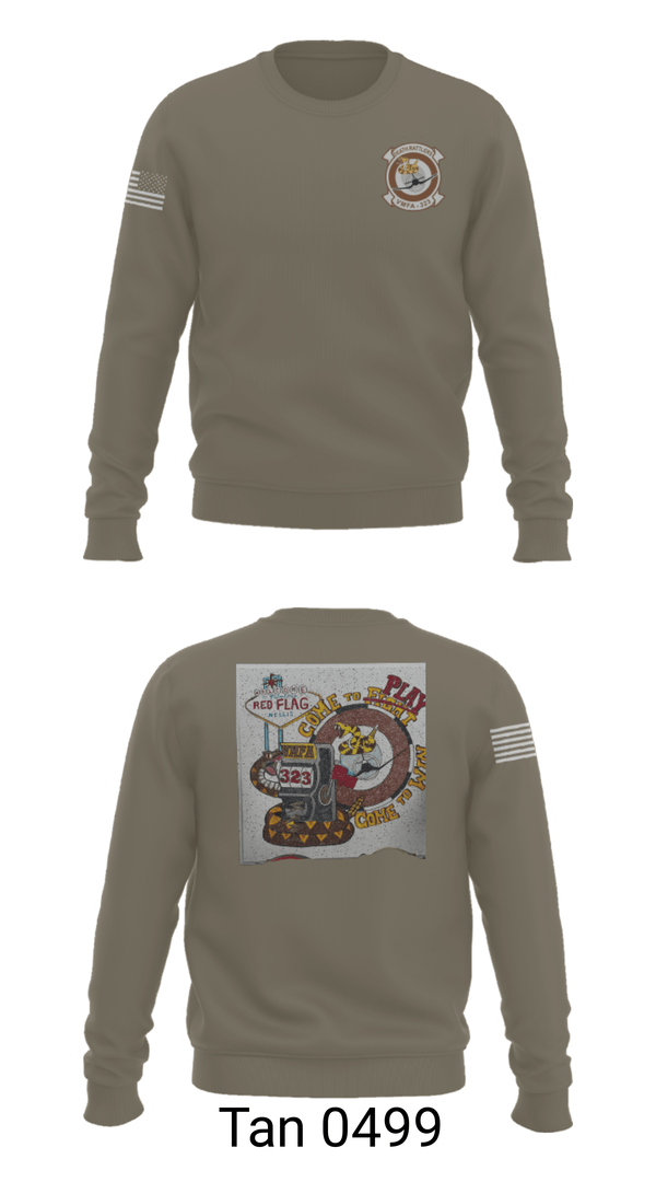Crew Neck Sweatshirt, VMFA-323, Marines, Teamtime, Team time, sublimation, custom sports apparel, team uniforms, spirit wear, spiritwear, sports uniforms, custom shirts, team store, custom team store, fundraiser sports, apparel fundraiser