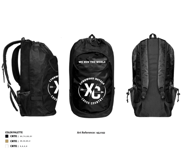 Gear Bag, Lynnwood Cross Country, Cross Country, Teamtime, Team time, sublimation, custom sports apparel, team uniforms, spirit wear, spiritwear, sports uniforms, custom shirts, team store, custom team store, fundraiser sports, apparel fundraiser