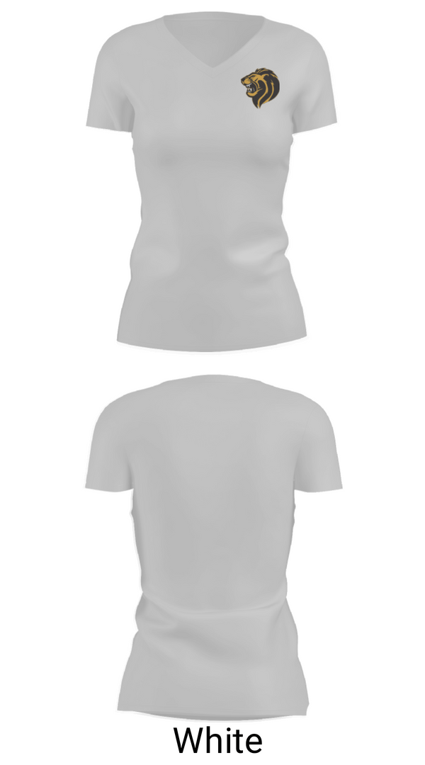 Womens Short Sleeve Vneck Shirt, Upper Columbia Academy Golf, Golf, Teamtime, Team time, sublimation, custom sports apparel, team uniforms, spirit wear, spiritwear, sports uniforms, custom shirts, team store, custom team store, fundraiser sports, apparel fundraiser