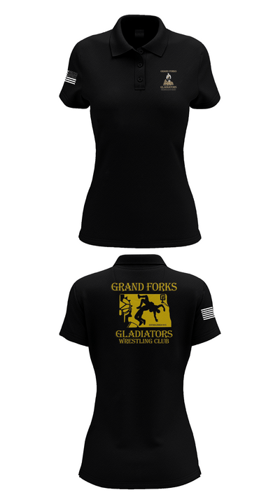 Gladiators Wrestling Club 89739308 Women's Short Sleeve Performance Polo  - 36