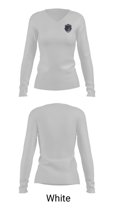 Anthony Wayne Youth Tackle Football League 48655260 Women's Long Sleeve V-neck Shirt - 16