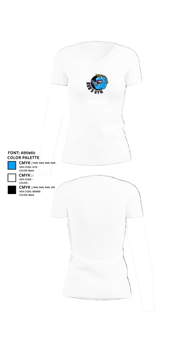 Robs Gym 78246830 Women's Short Sleeve V-neck Shirt - 18