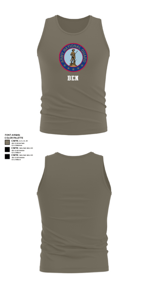 Tank Top, Ben, National Guard, Teamtime, Team time, sublimation, custom sports apparel, team uniforms, spirit wear, spiritwear, sports uniforms, custom shirts, team store, custom team store, fundraiser sports, apparel fundraiser