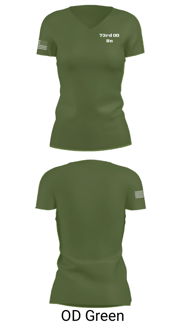 Womens Short Sleeve Vneck Shirt, 73rd OD Bn, Army, Teamtime, Team time, sublimation, custom sports apparel, team uniforms, spirit wear, spiritwear, sports uniforms, custom shirts, team store, custom team store, fundraiser sports, apparel fundraiser