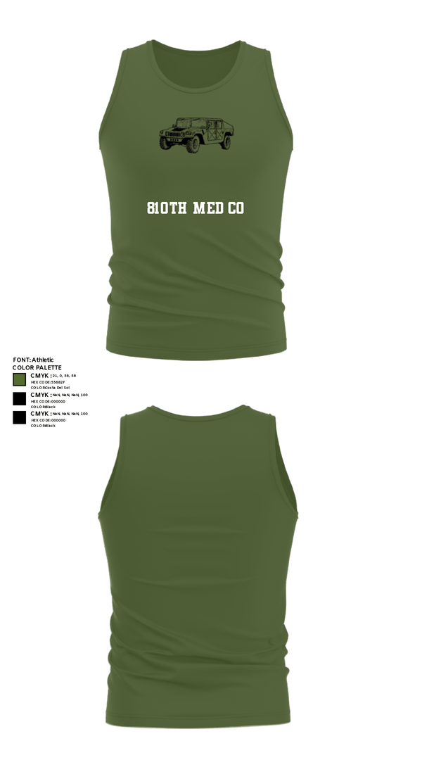 Tank Top, 810th med co, Army, Teamtime, Team time, sublimation, custom sports apparel, team uniforms, spirit wear, spiritwear, sports uniforms, custom shirts, team store, custom team store, fundraiser sports, apparel fundraiser