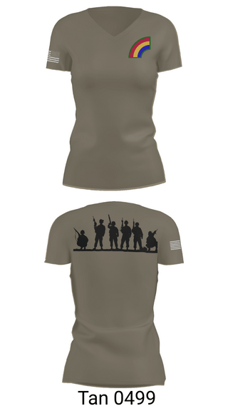 Womens Short Sleeve Vneck Shirt, 42ND Infantry Division, Army, Teamtime, Team time, sublimation, custom sports apparel, team uniforms, spirit wear, spiritwear, sports uniforms, custom shirts, team store, custom team store, fundraiser sports, apparel fundraiser