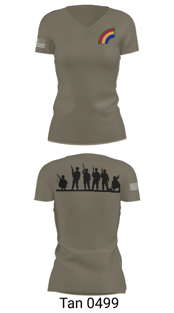 Womens Short Sleeve Vneck Shirt, 42ND Infantry Division, Army, Teamtime, Team time, sublimation, custom sports apparel, team uniforms, spirit wear, spiritwear, sports uniforms, custom shirts, team store, custom team store, fundraiser sports, apparel fundraiser