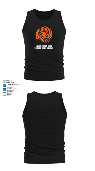 Tank Top, Wilmington High School Volleyball, Women's Volleyball, Teamtime, Team time, sublimation, custom sports apparel, team uniforms, spirit wear, spiritwear, sports uniforms, custom shirts, team store, custom team store, fundraiser sports, apparel fundraiser