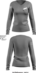 Hover Show Lambs 67940575 Women's Long Sleeve V-neck Shirt - 1