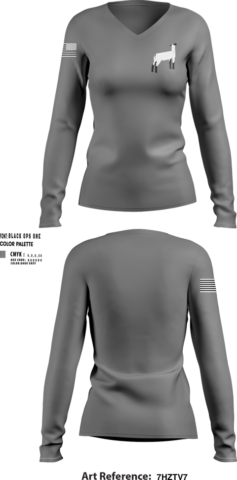 Womens Long Sleeve Vneck Shirt, Hover Show Lambs, , Teamtime, Team time, sublimation, custom sports apparel, team uniforms, spirit wear, spiritwear, sports uniforms, custom shirts, team store, custom team store, fundraiser sports, apparel fundraiser