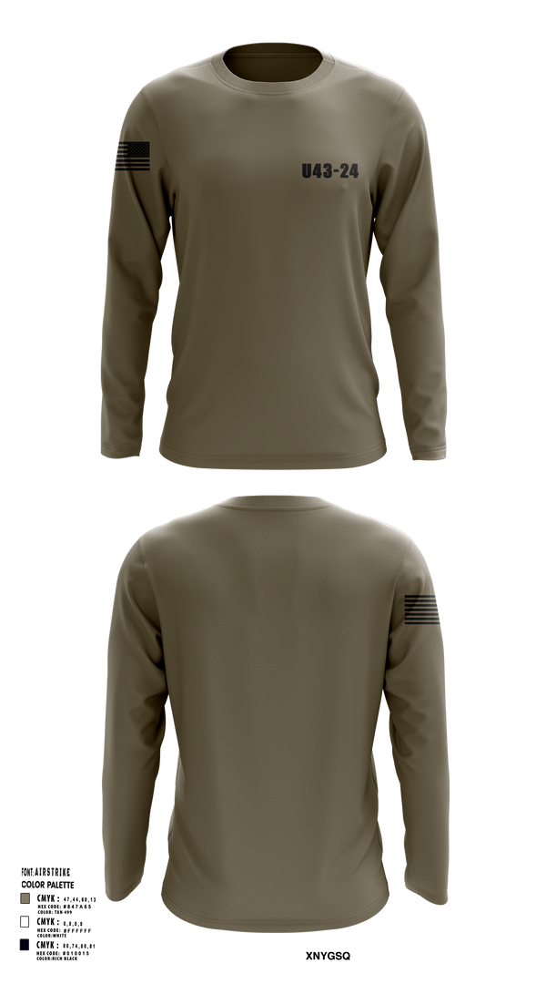 Long Sleeve Performance Shirt, U43-24, Army, Teamtime, Team time, sublimation, custom sports apparel, team uniforms, spirit wear, spiritwear, sports uniforms, custom shirts, team store, custom team store, fundraiser sports, apparel fundraiser