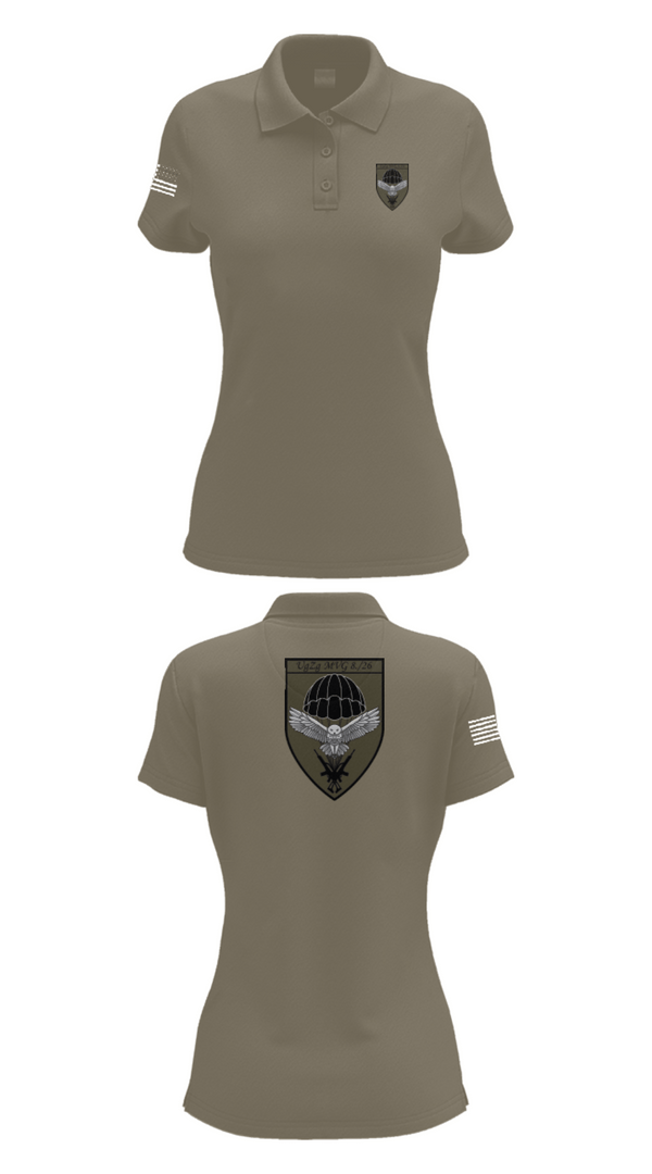 Womens Short Sleeve Performance Polo, 8.FschJgRgt 26, Army, Teamtime, Team time, sublimation, custom sports apparel, team uniforms, spirit wear, spiritwear, sports uniforms, custom shirts, team store, custom team store, fundraiser sports, apparel fundraiser