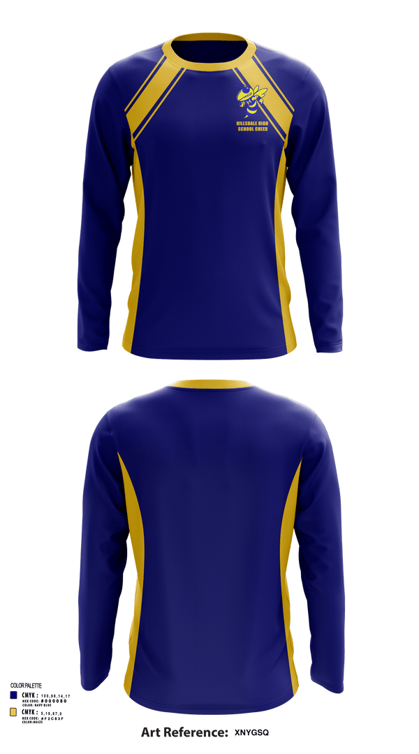 Long Sleeve Performance Shirt, Hillsdale High School Cheer, Cheer, Teamtime, Team time, sublimation, custom sports apparel, team uniforms, spirit wear, spiritwear, sports uniforms, custom shirts, team store, custom team store, fundraiser sports, apparel fundraiser