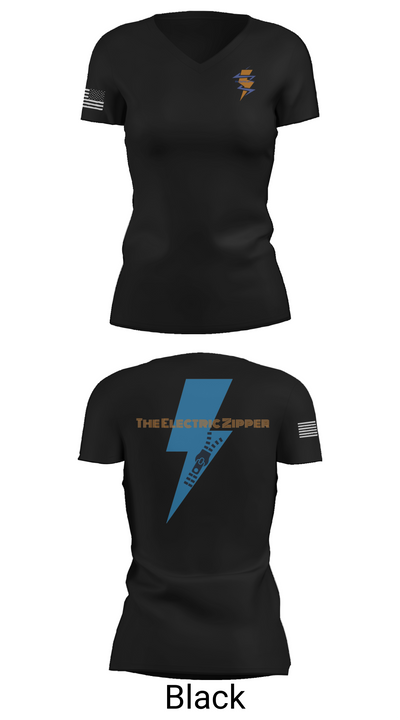 The Electric Zipper 5036144 Women's Short Sleeve V-neck Shirt - 38