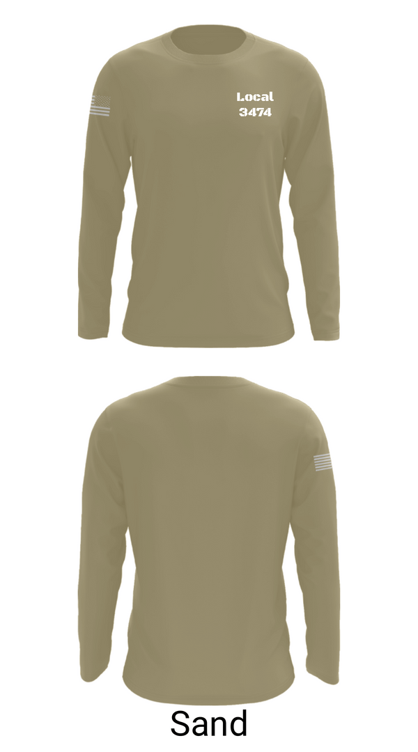 Long Sleeve Performance Shirt, Local 3474, Fire Department, Teamtime, Team time, sublimation, custom sports apparel, team uniforms, spirit wear, spiritwear, sports uniforms, custom shirts, team store, custom team store, fundraiser sports, apparel fundraiser