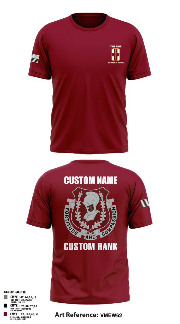 Old School Cotton Feel Shirt, 1st Medical Brigade, , Teamtime, Team time, sublimation, custom sports apparel, team uniforms, spirit wear, spiritwear, sports uniforms, custom shirts, team store, custom team store, fundraiser sports, apparel fundraiser