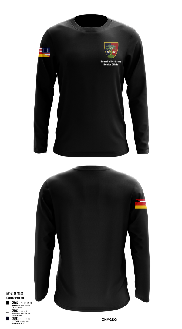Long Sleeve Performance Shirt, U.S. Army Health Clinic - Baumholder, Army, Teamtime, Team time, sublimation, custom sports apparel, team uniforms, spirit wear, spiritwear, sports uniforms, custom shirts, team store, custom team store, fundraiser sports, apparel fundraiser