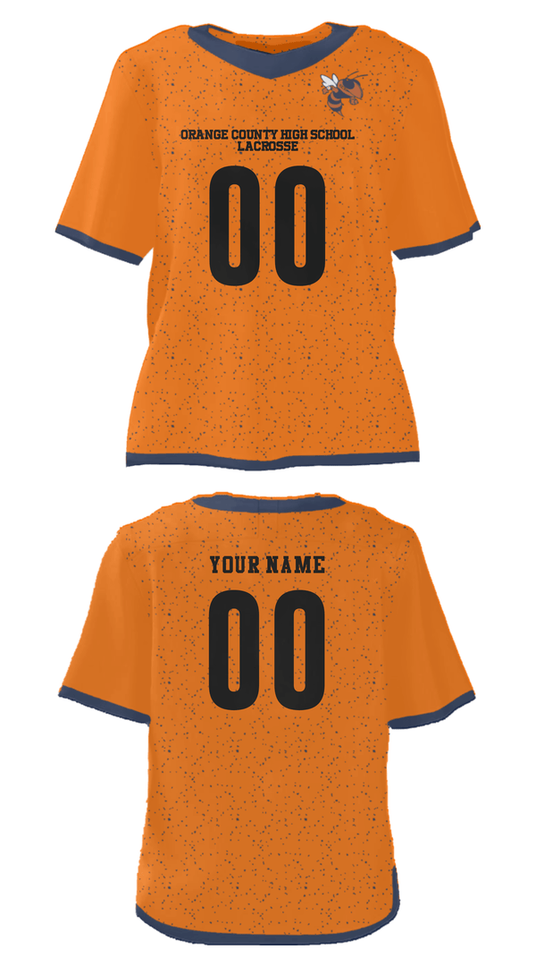 Mens Lacrosse Jersey, Orange County High School Lacrosse, Men's Lacrosse, Teamtime, Team time, sublimation, custom sports apparel, team uniforms, spirit wear, spiritwear, sports uniforms, custom shirts, team store, custom team store, fundraiser sports, apparel fundraiser