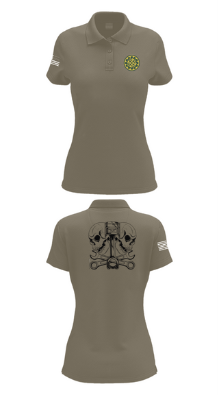 Womens Short Sleeve Performance Polo, 46th MP Co, Army, Teamtime, Team time, sublimation, custom sports apparel, team uniforms, spirit wear, spiritwear, sports uniforms, custom shirts, team store, custom team store, fundraiser sports, apparel fundraiser