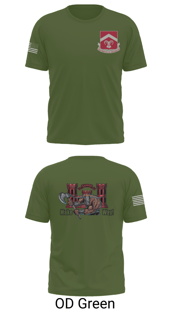 Old School Cotton Feel Shirt, 937th CEC-A, 40th BEB, Army, Teamtime, Team time, sublimation, custom sports apparel, team uniforms, spirit wear, spiritwear, sports uniforms, custom shirts, team store, custom team store, fundraiser sports, apparel fundraiser