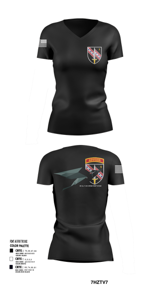 Womens Short Sleeve Vneck Shirt, B Co 1-54 SFAB MAT 6122, Army, Teamtime, Team time, sublimation, custom sports apparel, team uniforms, spirit wear, spiritwear, sports uniforms, custom shirts, team store, custom team store, fundraiser sports, apparel fundraiser