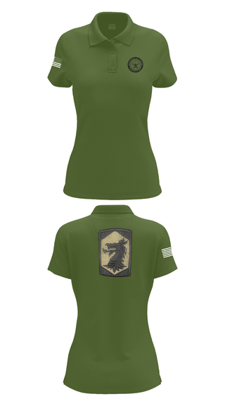 Womens Short Sleeve Performance Polo, 445 Chemical Company, National Guard, Teamtime, Team time, sublimation, custom sports apparel, team uniforms, spirit wear, spiritwear, sports uniforms, custom shirts, team store, custom team store, fundraiser sports, apparel fundraiser