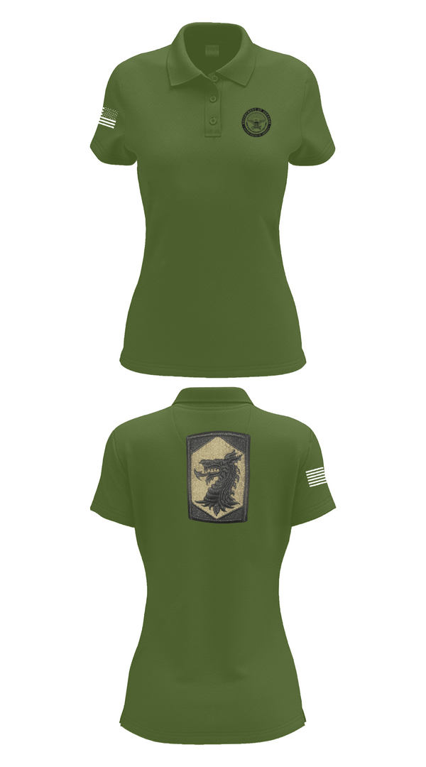 Womens Short Sleeve Performance Polo, 445 Chemical Company, National Guard, Teamtime, Team time, sublimation, custom sports apparel, team uniforms, spirit wear, spiritwear, sports uniforms, custom shirts, team store, custom team store, fundraiser sports, apparel fundraiser