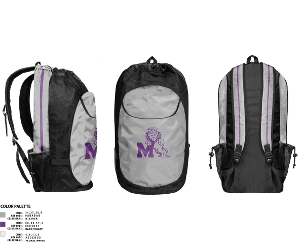 Gear Bag, Manzano Monarchs, Men's Basketball, Teamtime, Team time, sublimation, custom sports apparel, team uniforms, spirit wear, spiritwear, sports uniforms, custom shirts, team store, custom team store, fundraiser sports, apparel fundraiser