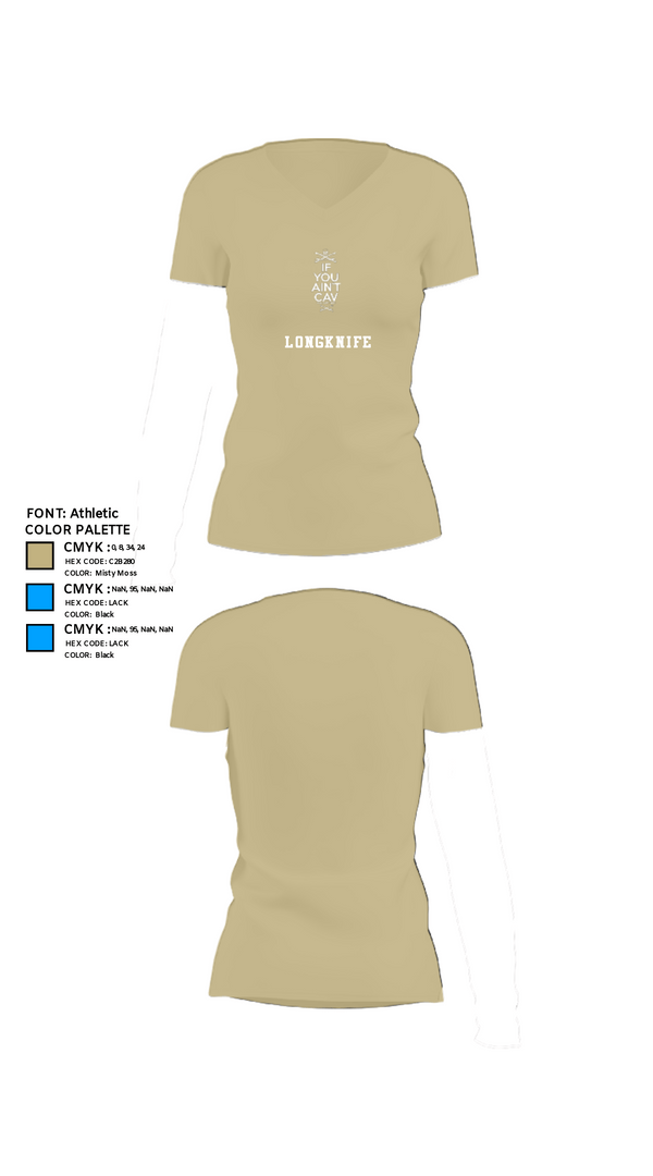 Womens Short Sleeve Vneck Shirt, Longknife, Army, Teamtime, Team time, sublimation, custom sports apparel, team uniforms, spirit wear, spiritwear, sports uniforms, custom shirts, team store, custom team store, fundraiser sports, apparel fundraiser
