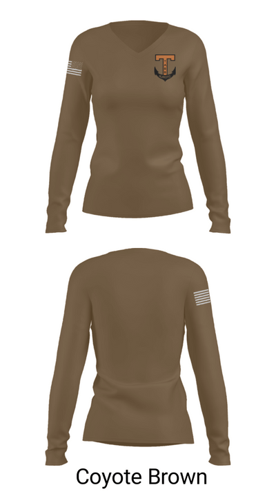 Tabb NJROTC 42524039 Women's Long Sleeve V-neck Shirt - 16
