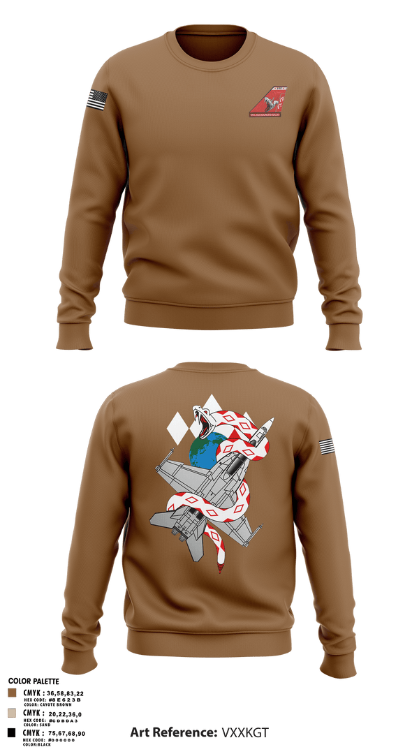Crew Neck Sweatshirt, VFA-102, , Teamtime, Team time, sublimation, custom sports apparel, team uniforms, spirit wear, spiritwear, sports uniforms, custom shirts, team store, custom team store, fundraiser sports, apparel fundraiser