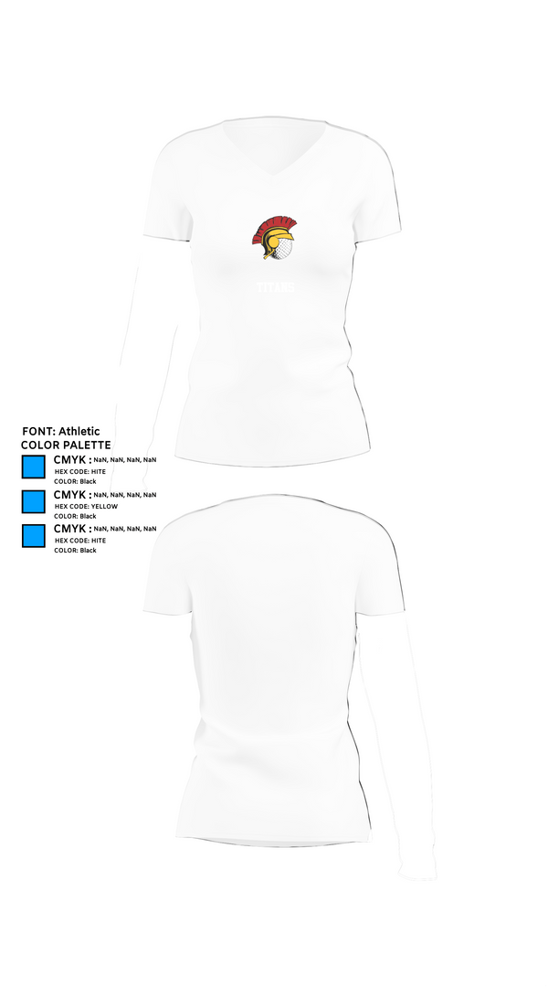 Womens Short Sleeve Vneck Shirt, Titans, Golf, Teamtime, Team time, sublimation, custom sports apparel, team uniforms, spirit wear, spiritwear, sports uniforms, custom shirts, team store, custom team store, fundraiser sports, apparel fundraiser