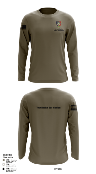 Long Sleeve Performance Shirt, U.S. Army Health Clinic - Baumholder, Army, Teamtime, Team time, sublimation, custom sports apparel, team uniforms, spirit wear, spiritwear, sports uniforms, custom shirts, team store, custom team store, fundraiser sports, apparel fundraiser