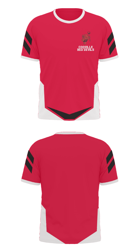 Short Sleeve Performance Polo, Coquille Red Devils, Softball, Teamtime, Team time, sublimation, custom sports apparel, team uniforms, spirit wear, spiritwear, sports uniforms, custom shirts, team store, custom team store, fundraiser sports, apparel fundraiser