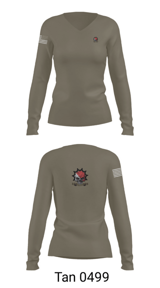 Women's Long Sleeve Vneck Shirt, Bonecrushers, , Teamtime, Team time, sublimation, custom sports apparel, team uniforms, spirit wear, spiritwear, sports uniforms, custom shirts, team store, custom team store, fundraiser sports, apparel fundraiser