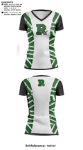 Rapoport Academy Public School-Meyer High School Volleyball 16376232 Women's Short Sleeve V-neck Shirt - 41