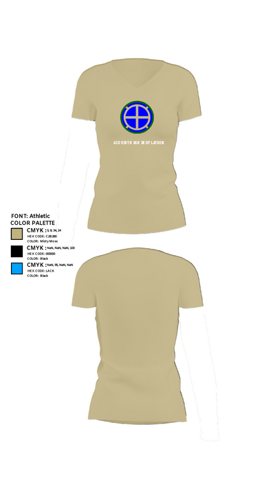 A co 935th ASB 3rd Platoon 87563624 Women's Short Sleeve V-neck Shirt - 80