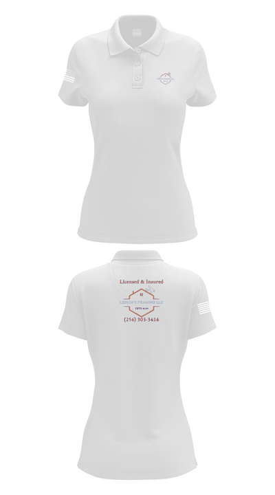 LEGION'S FRAMING LLC 97462768 Women's Short Sleeve Performance Polo  - 17