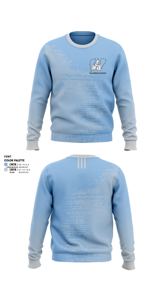 Crew Neck Sweatshirt, Willowbrook Warriors, Men's Soccer, Teamtime, Team time, sublimation, custom sports apparel, team uniforms, spirit wear, spiritwear, sports uniforms, custom shirts, team store, custom team store, fundraiser sports, apparel fundraiser