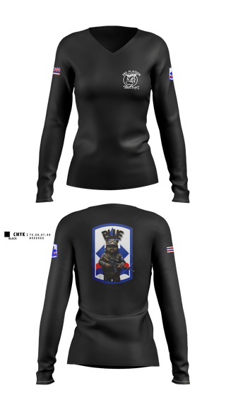Women's Long Sleeve Vneck Shirt, Ewok dismount3rd PLT Bad BoysBad boyz3rd PLT Bad BoysBad Boiiz3rd PLT Bad BoysPT Bad Boiiz3rd PLT Bad BoysBlue Ewok, , Teamtime, Team time, sublimation, custom sports apparel, team uniforms, spirit wear, spiritwear, sports uniforms, custom shirts, team store, custom team store, fundraiser sports, apparel fundraiser